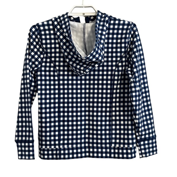 J. Crew Gingham Full Zip Active Hoodie - Picture 5 of 10